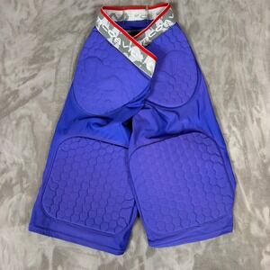 McDavid HEX Padded Compression Shorts Youth Large Royal Blue Basketball Football